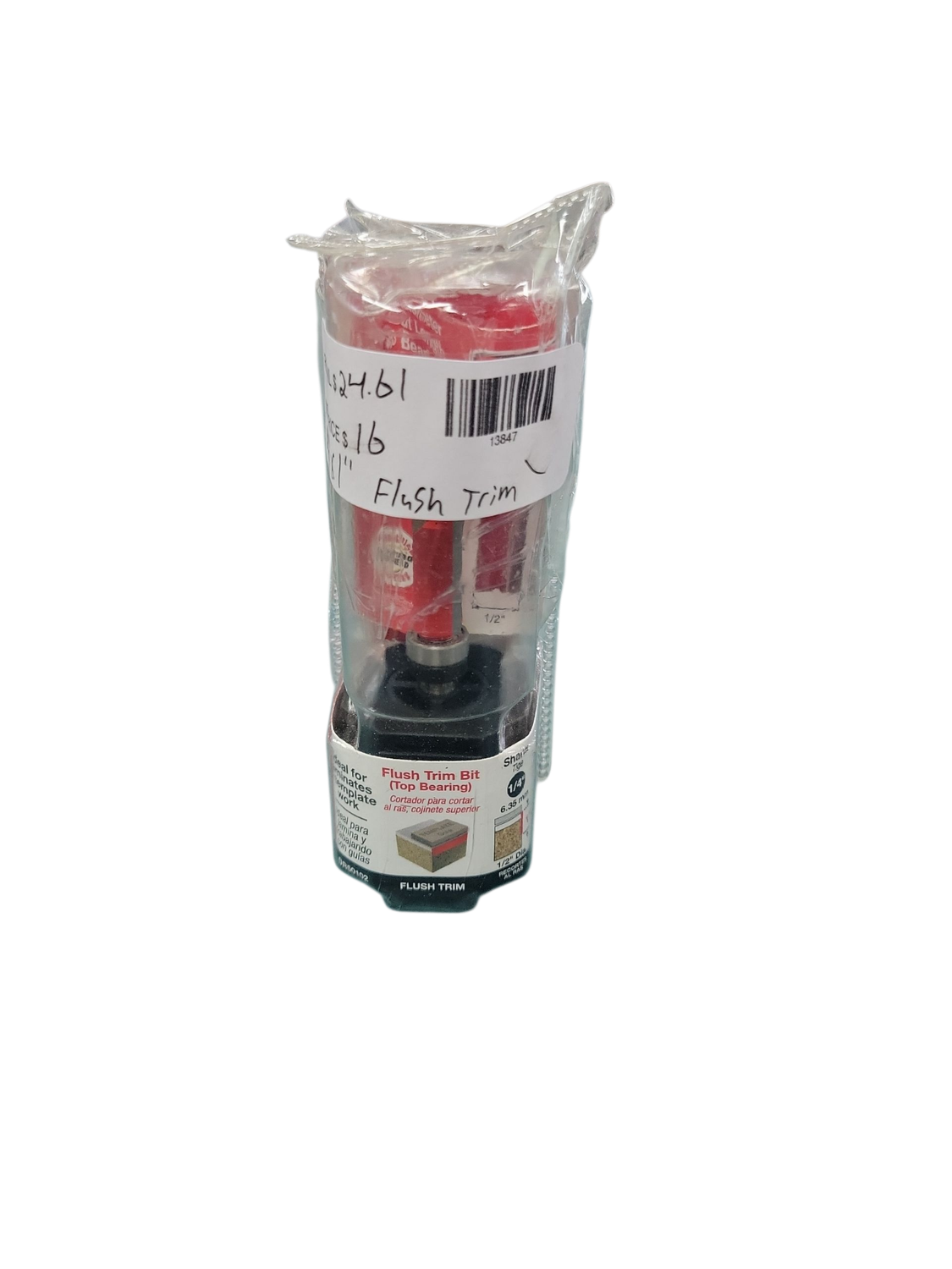 DIABLO 1/2 in. x 1 in. Carbide Top-Bearing Flush Trim Router Bit DR50102