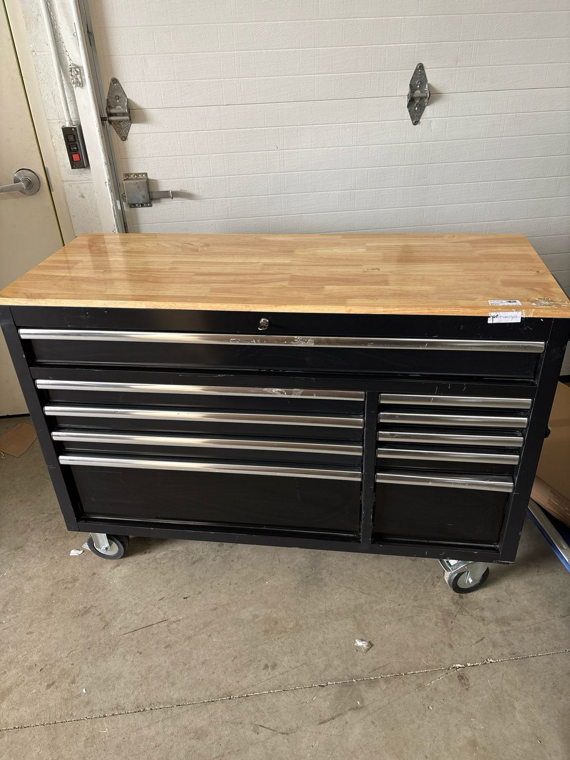 Husky Modular Tool Storage 52 in. W x 20 in. D Standard Duty Black Mobile Workbench Cabinet H52MWC10MOD   .