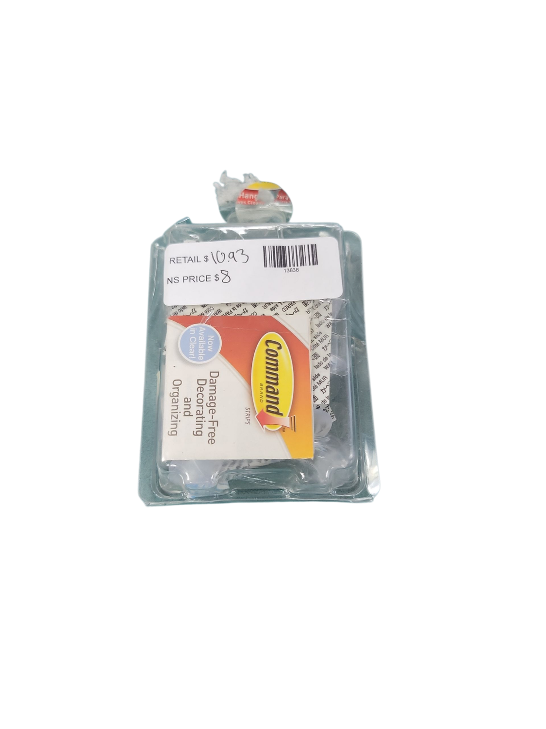 Command 2 lb. Medium Clear Hook Value Pack (6 Hooks, 12 Strips) 17091CLRVP .