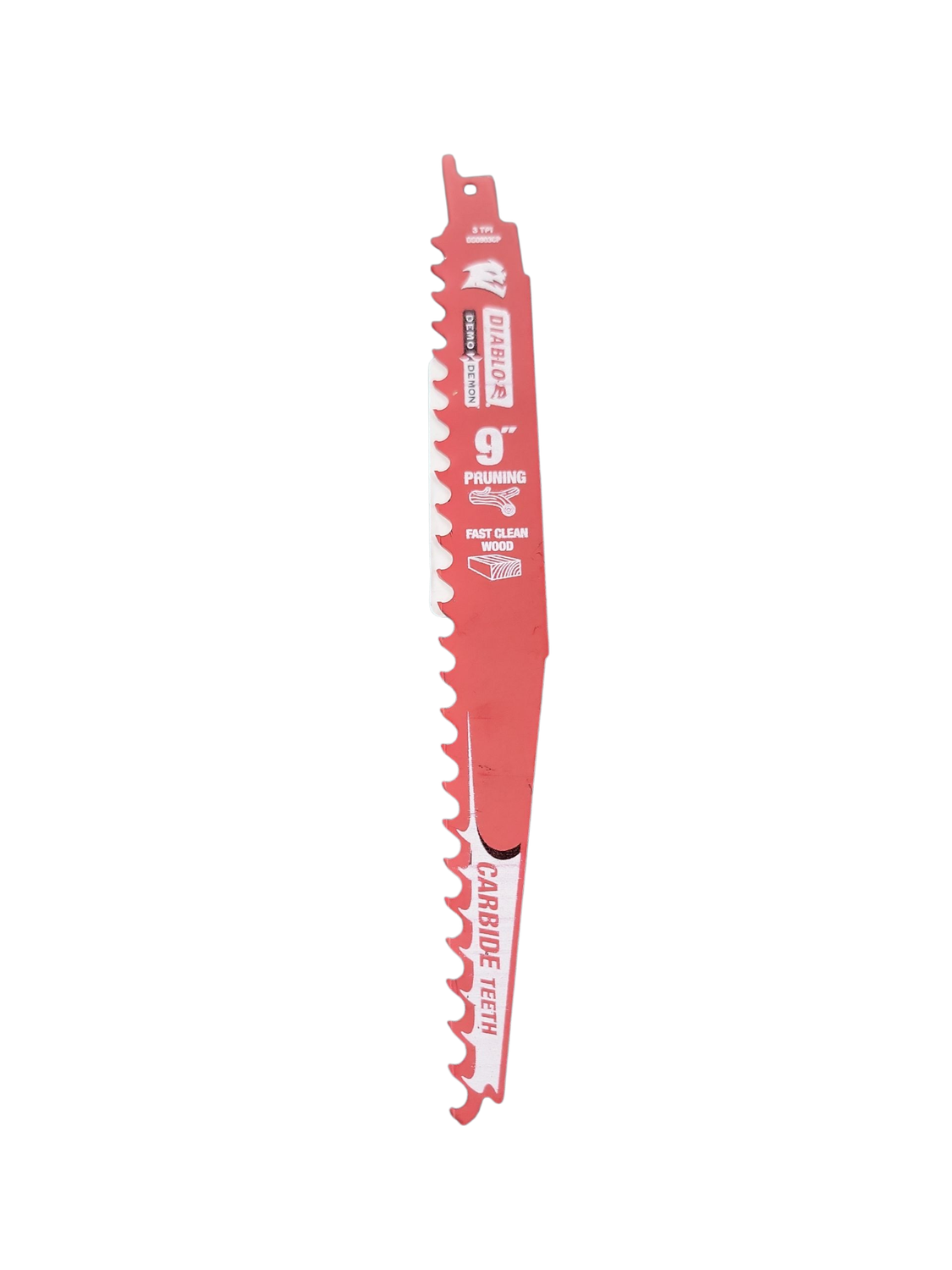 DIABLO 9 in. 3 TPI Demo Demon Carbide Teeth Reciprocating Saw Blade for Pruning and Clean Wood DS0903CP .
