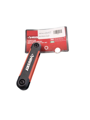 Husky Mini Folding Hex Key Set (9-Piece SAE, 8-Piece MM) HMFHKSM17PCN-06