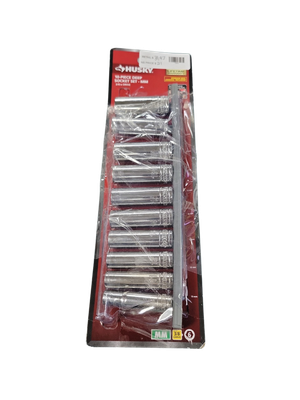 Husky 3/8 in. Drive Deep Metric Socket Set (10-Piece) H3DDPMM10PCSR