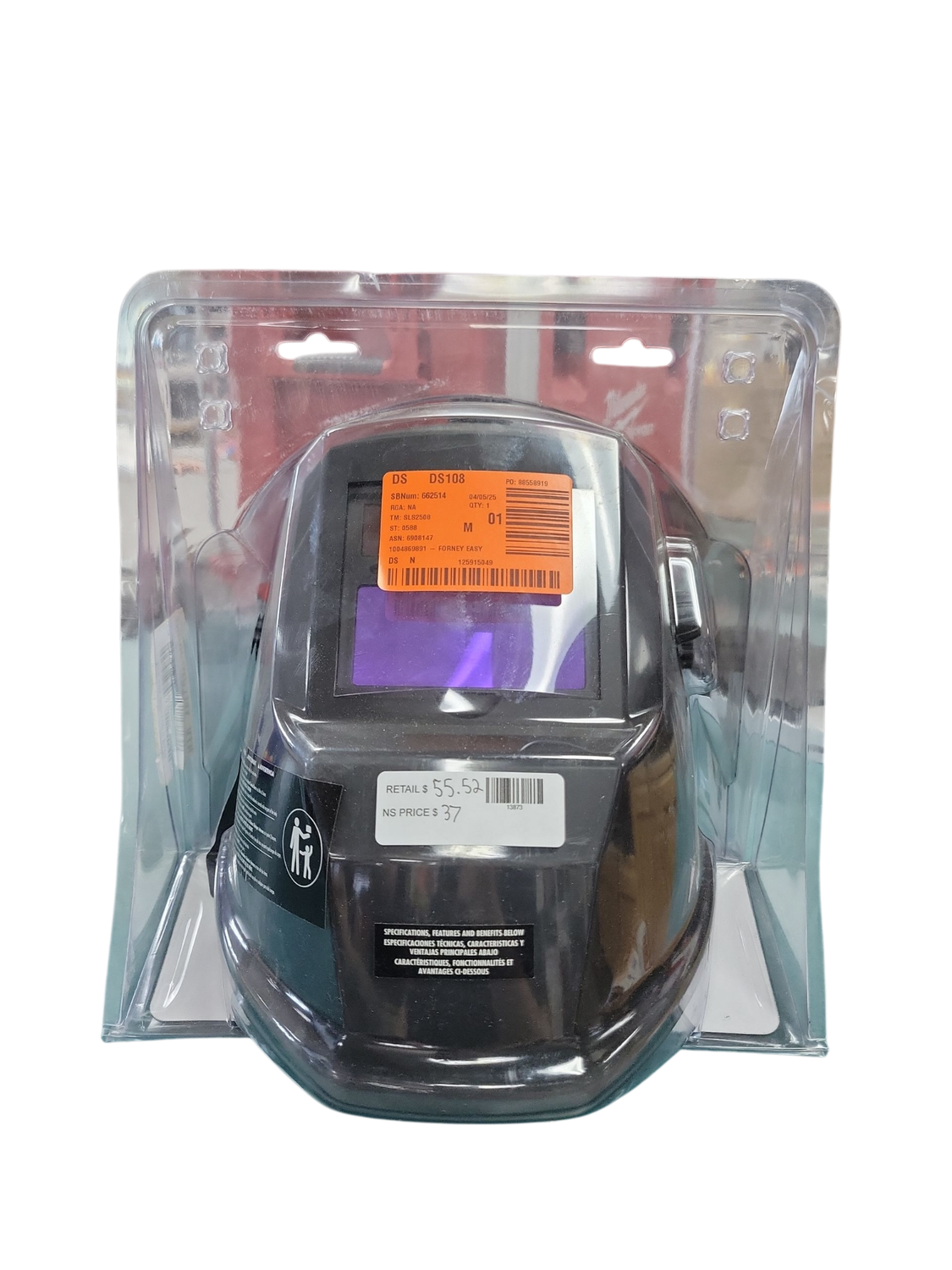 Forney Easy Weld Black Matte ADF Helmet 55731