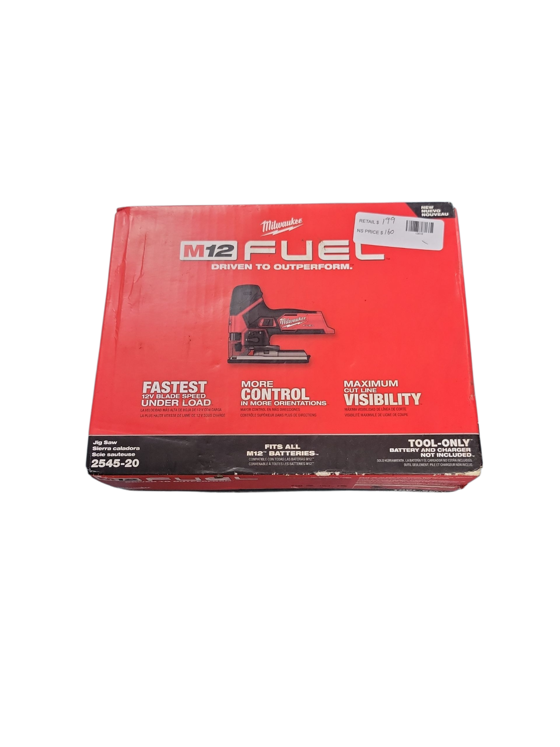 Milwaukee M12 12V Fuel Lithium-Ion Cordless Jig Saw (Tool-Only) 2545-20
