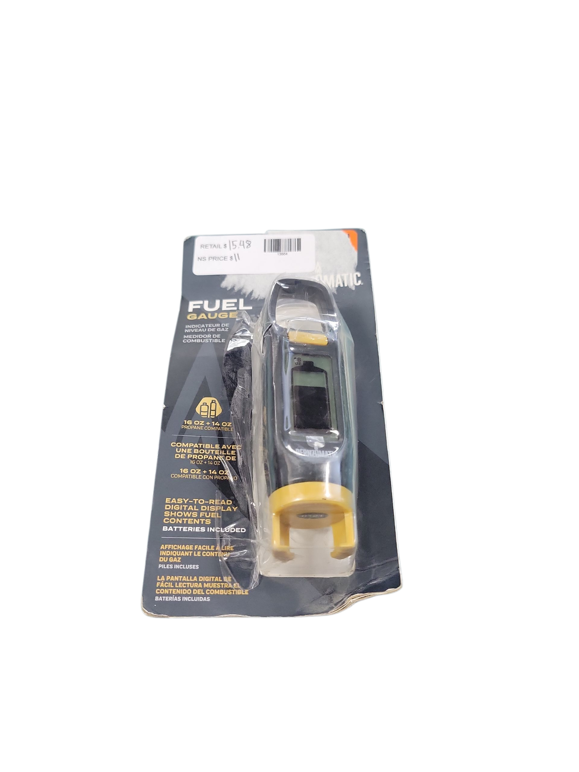 Bernzomatic Digital Fuel Gauge for Propane Gas and MAP-Pro Gas Cylinder BZOFG