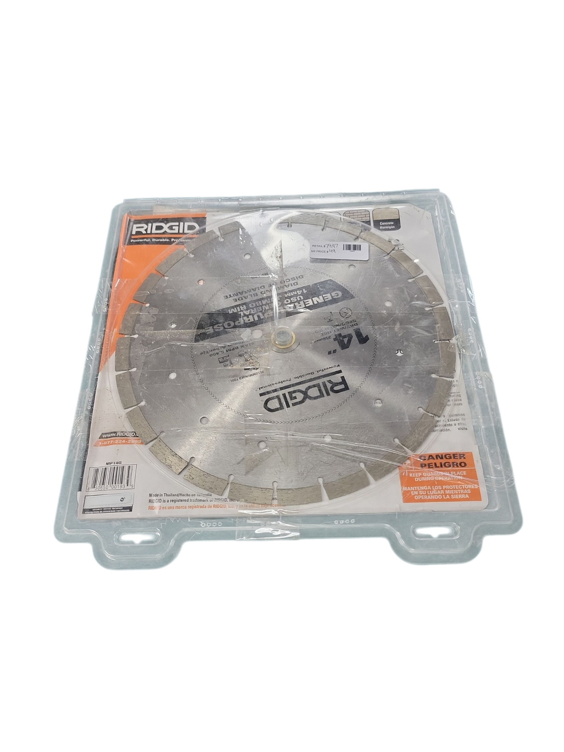 RIDGID 14 in. Segmented High-Rim Diamond Blade HD-MP14G