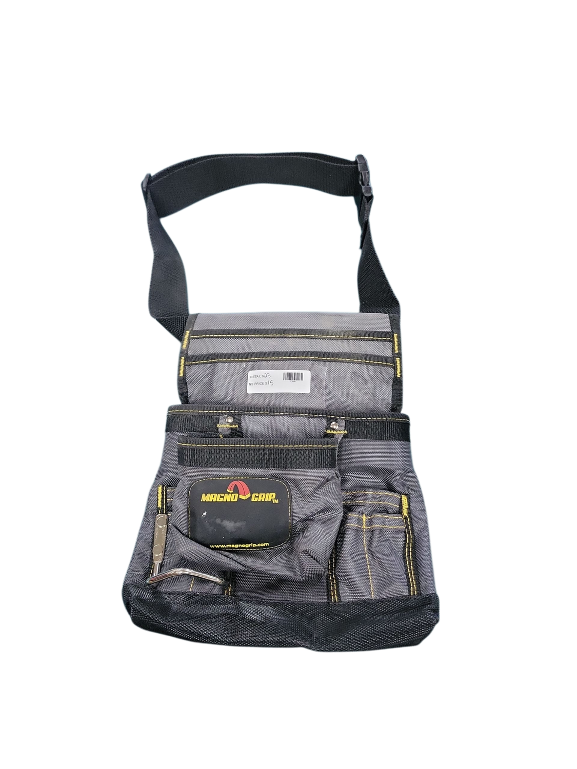 MagnoGrip 11 in. 10-Pocket Platinum Magnetic Tool Pouch with Belt 002-474