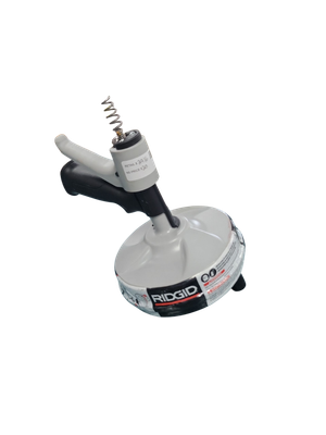 RIDGID Kwik-Spin+ ¼ in. x 25 ft. Drain Cleaning Snake Auger with Autofeed Trigger for Kitchen/Bath Sinks and Tubs/Showers 57038