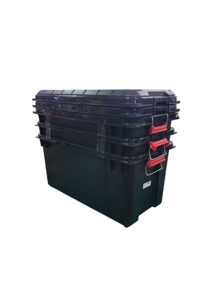 IRIS 21 gal. Heavy-Duty Stackable Storage Tote (Set of 4) 585750