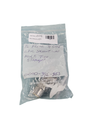 BrassCraft 1/2 in. CPVC Inlet x 3/8 in. Compression Outlet Multi-Turn Straight Valve PR14X C1