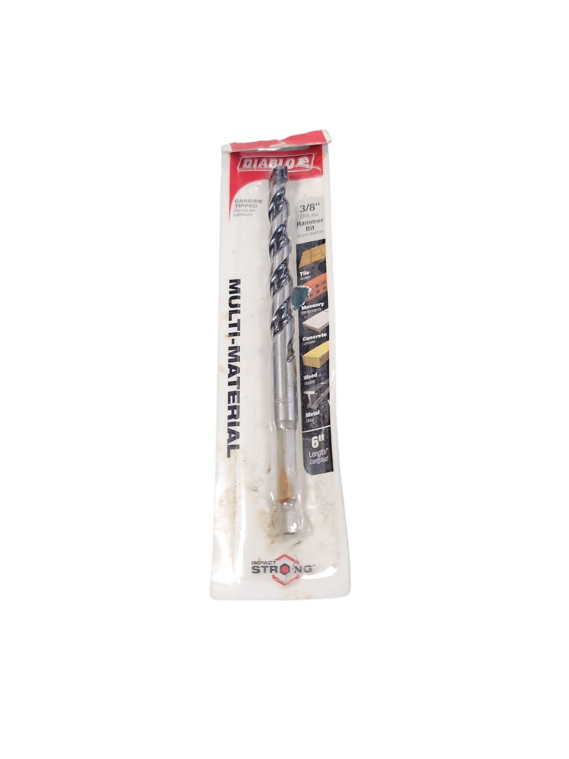 DIABLO 3/8 in. x 4 in. x 6 in. Multi-Material Carbide-Tipped Hammer Drill Bit DMAMM1090