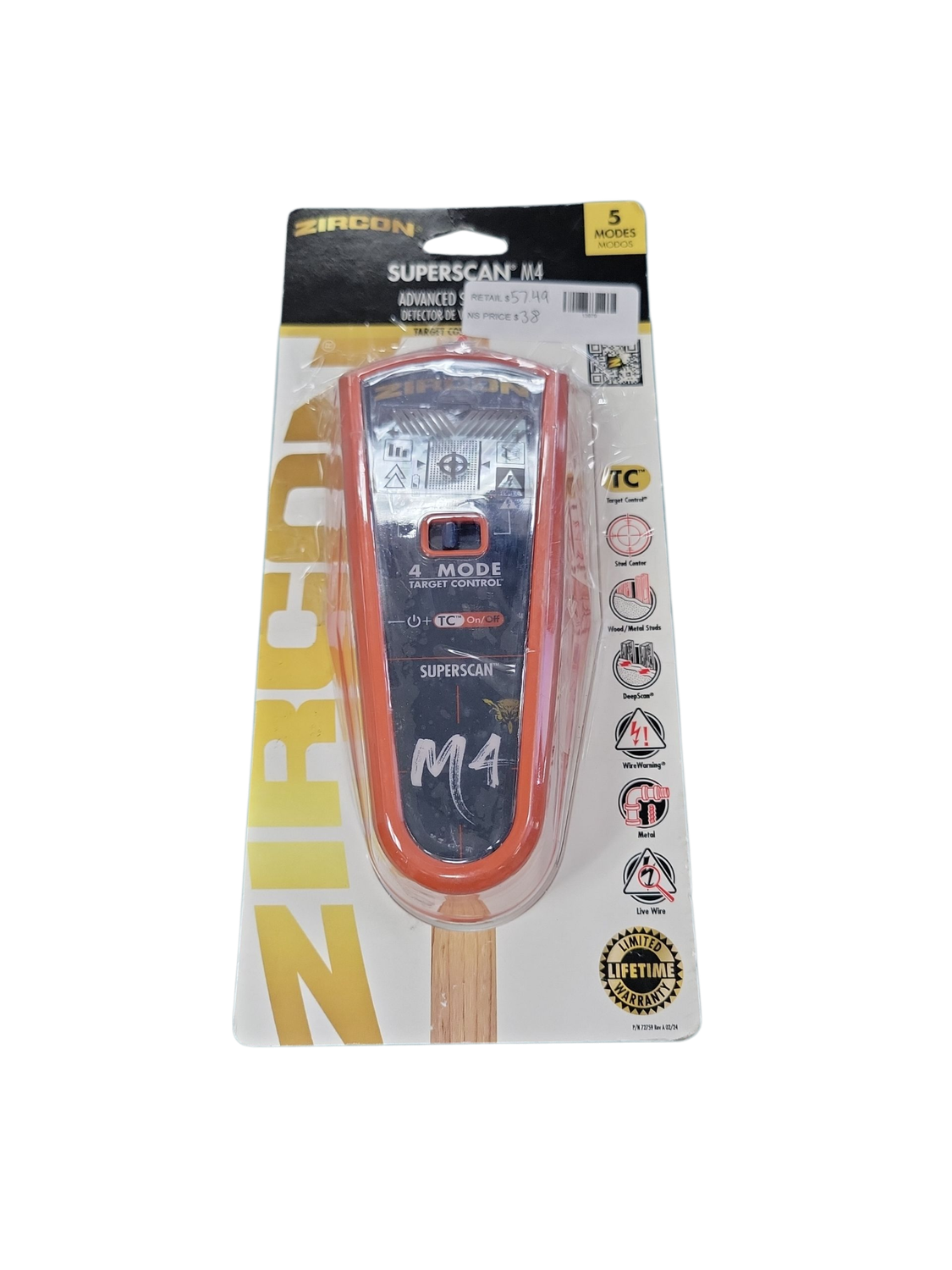 Zircon SuperScan M4 Stud Finder 71438 .