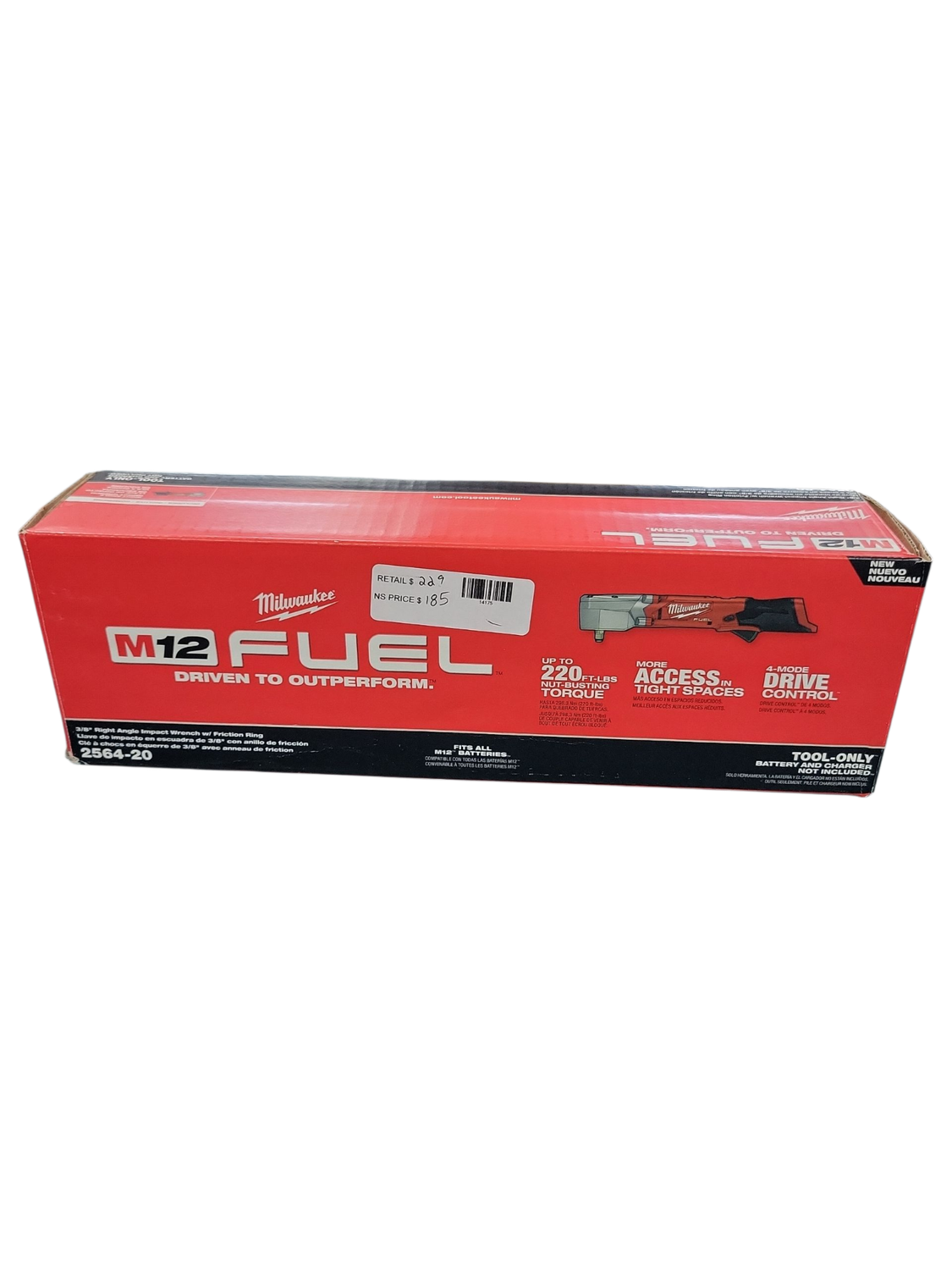 Milwaukee M12 FUEL 12V Lithium-Ion Brushless Cordless 3/8 in. Right Angle Impact Wrench (Tool-Only) 2564-20