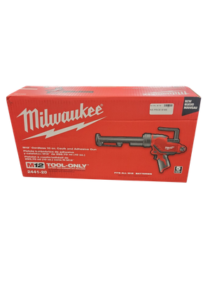 Milwaukee M12 12V Lithium-Ion Cordless 10 oz. Adhesive and Caulk Gun (Tool-Only) 2441-20