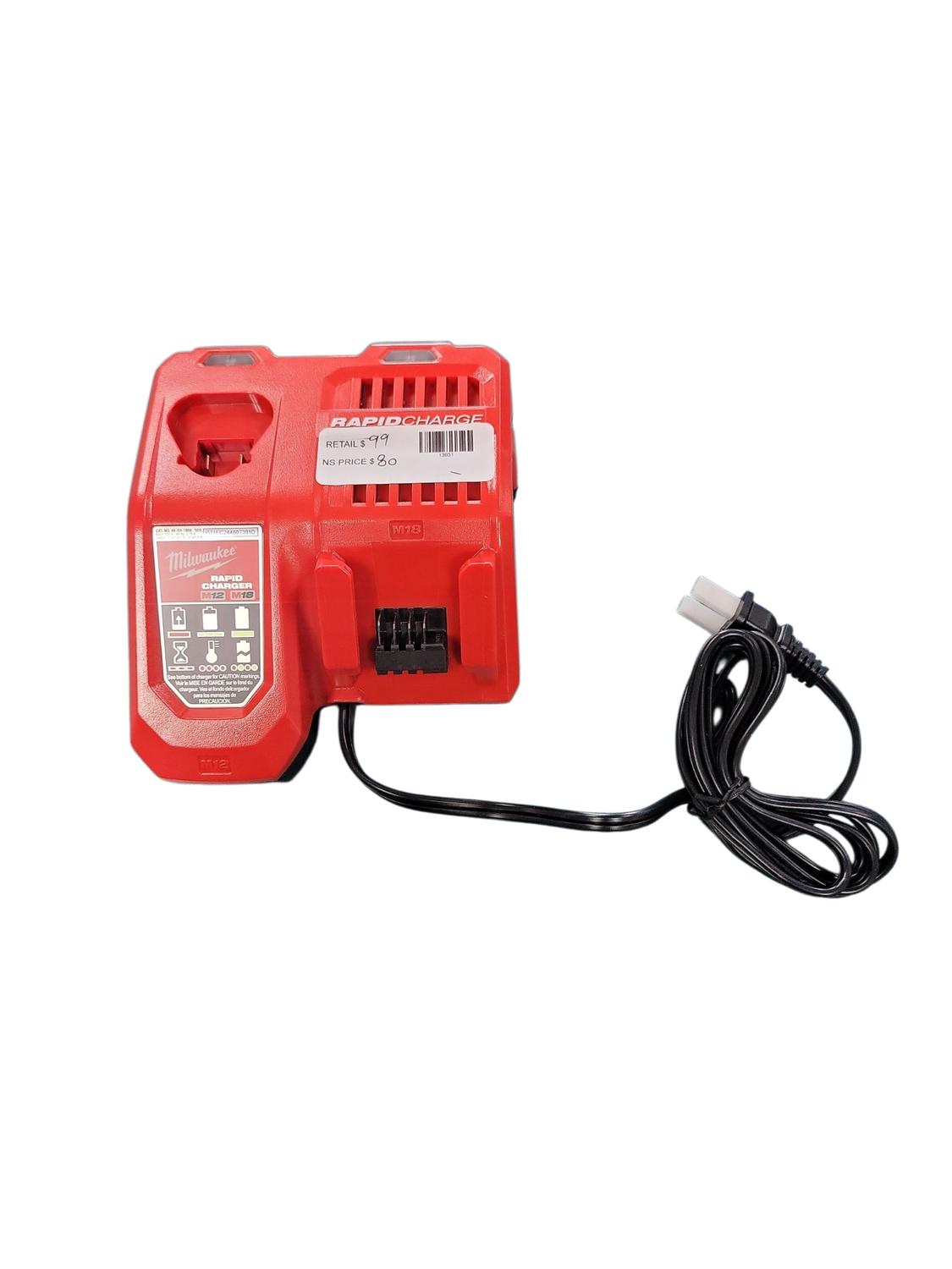 Milwaukee M12 and M18 12-Volt/18-Volt Lithium-Ion Multi-Voltage Rapid Battery Charger 48-59-1808  .