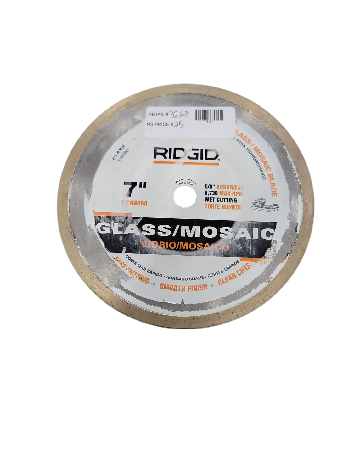 RIDGID 7 in. Glass Mosaic Tile Blade HD-GT70P .