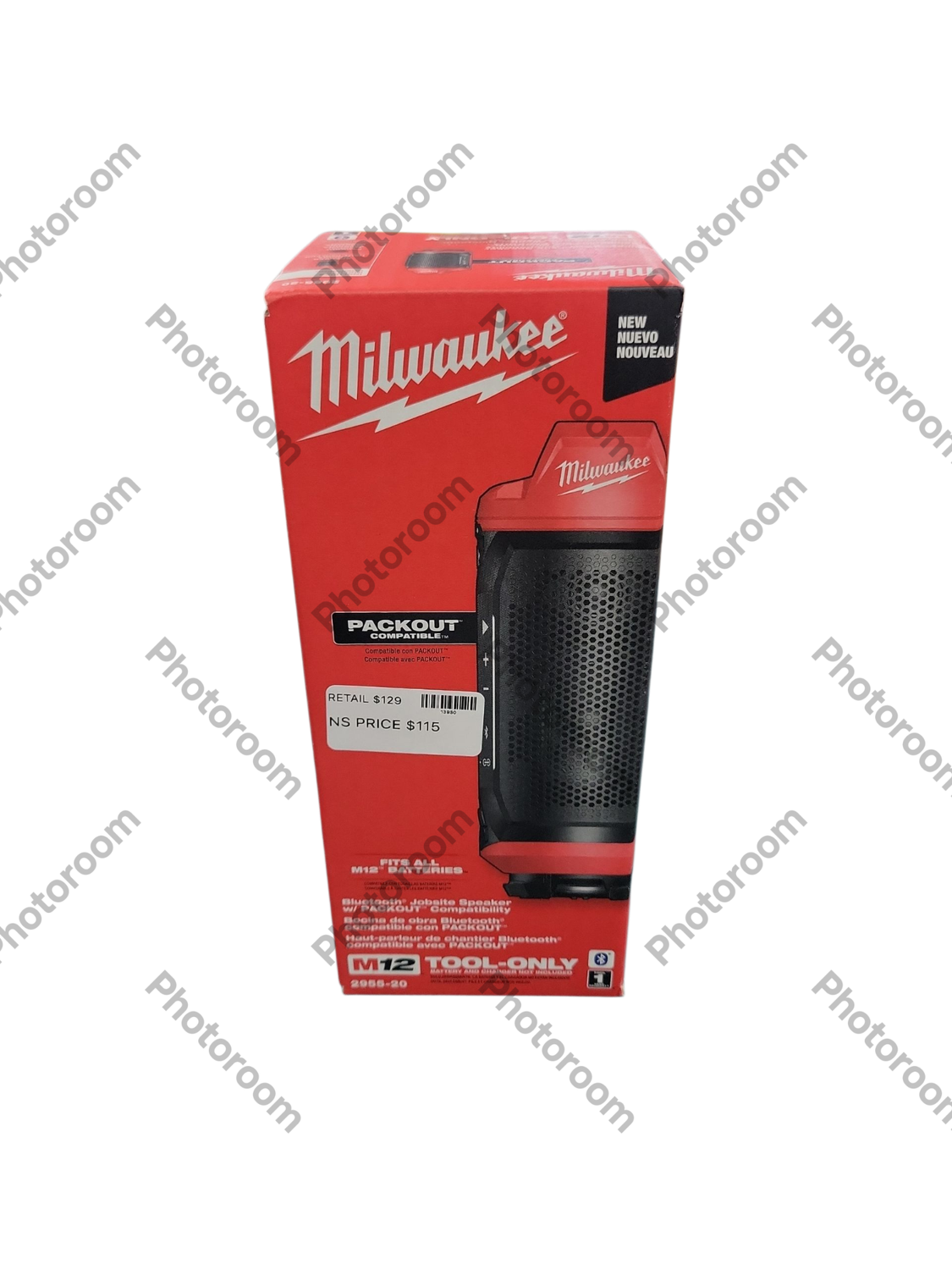 Milwaukee M12 12-Volt Lithium-Ion Cordless Bluetooth Jobsite Speaker with PACKOUT Compatibility 2955-20