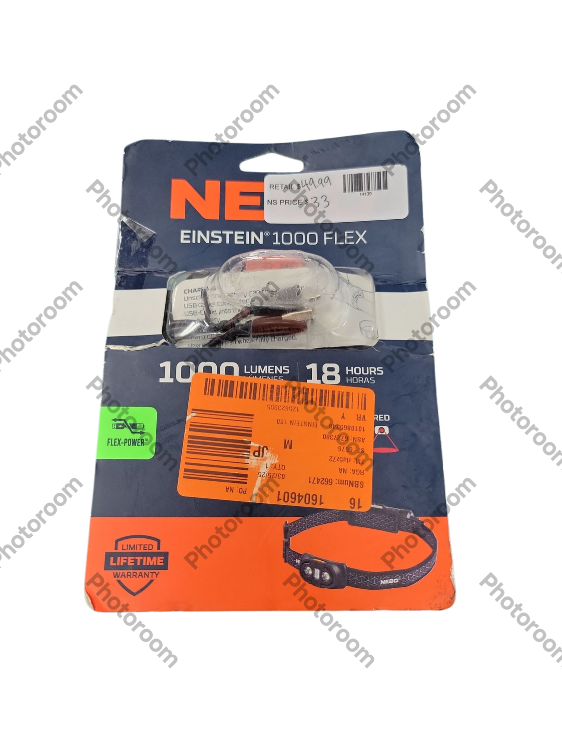 NEBO Einstein 1000 Lumens Rechargeable Flex-Fuel Headlamp NEB-HLP-0018