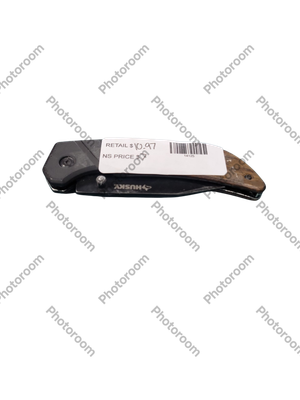 Husky 2.875 Steel Dual Edge Clip Point Folding Knife 99741