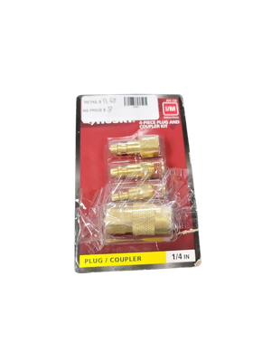 Husky 1/4 in. Industrial NPT Plug and Coupler Kit (4-Piece) HDA21900AV