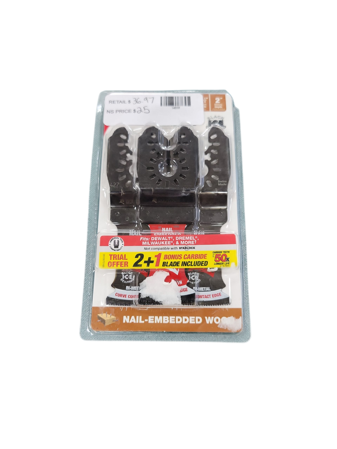 DIABLO 1-1/4 in. Demo Demon Universal Fit Bi-Metal Oscillating Tool Blades for Nail-Embedded Wood DOU125BW3 .