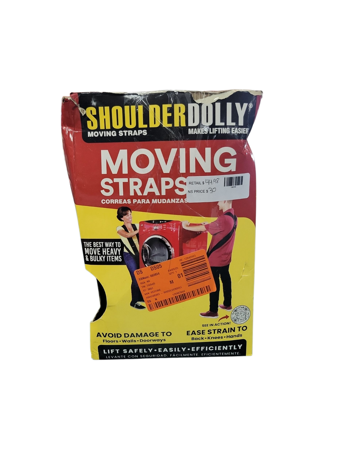 SHOULDER DOLLY ShoulderDolly 12 ft L x 5 in. W Moving Straps for items up to 800 Lb LD2000 .