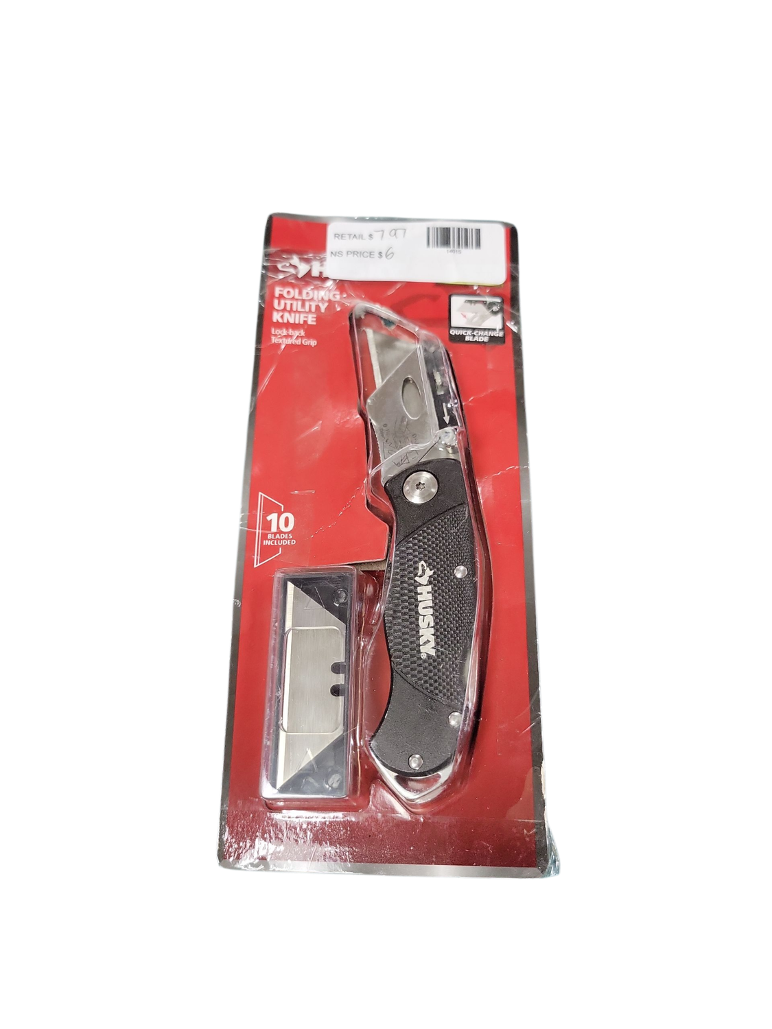Husky Folding Lock-Back Utility Knife 00057 .