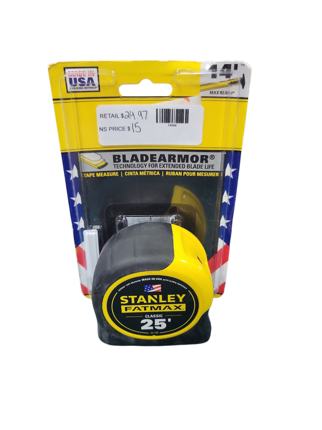 Stanley 25 ft. FATMAX Tape Measure 33-725Y    .