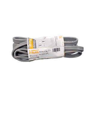 HDX 6 ft. 16/3 13 Amp 3-Prong Appliance Replacement Cord, Grey HD#588-547