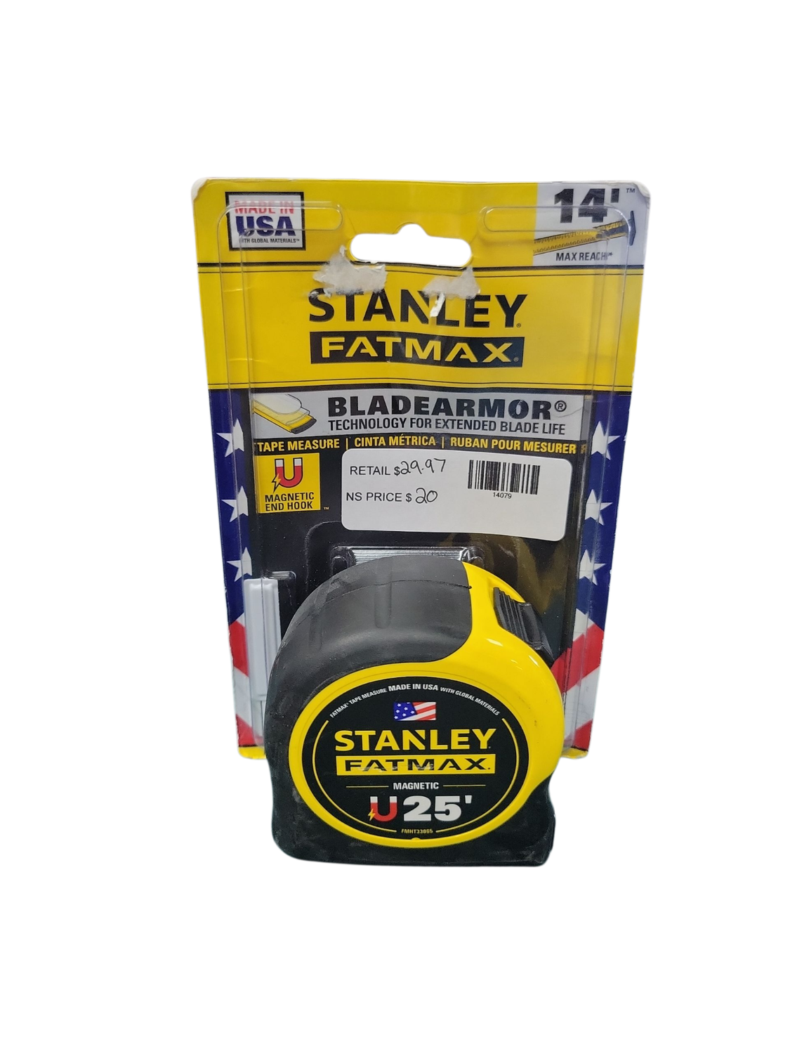 Stanley 25 ft. FATMAX Magnetic Tape Measure FMHT33865L    .