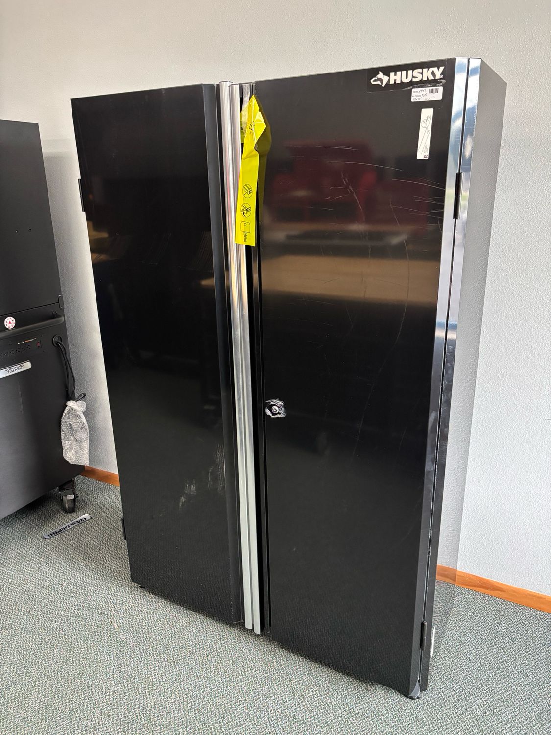 Husky Ready-to-Assemble 24-Gauge Steel Freestanding Garage Cabinet in Black (48 in. W x 72 in. H x 18.3 in. D) G4802T-US