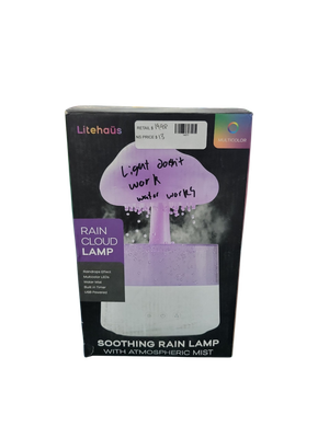 9 in. Misting Multi-Color 0.3-Watt Integrated T10 LED Bulb Rain Cloud Mood Lamp LH-ML157-199