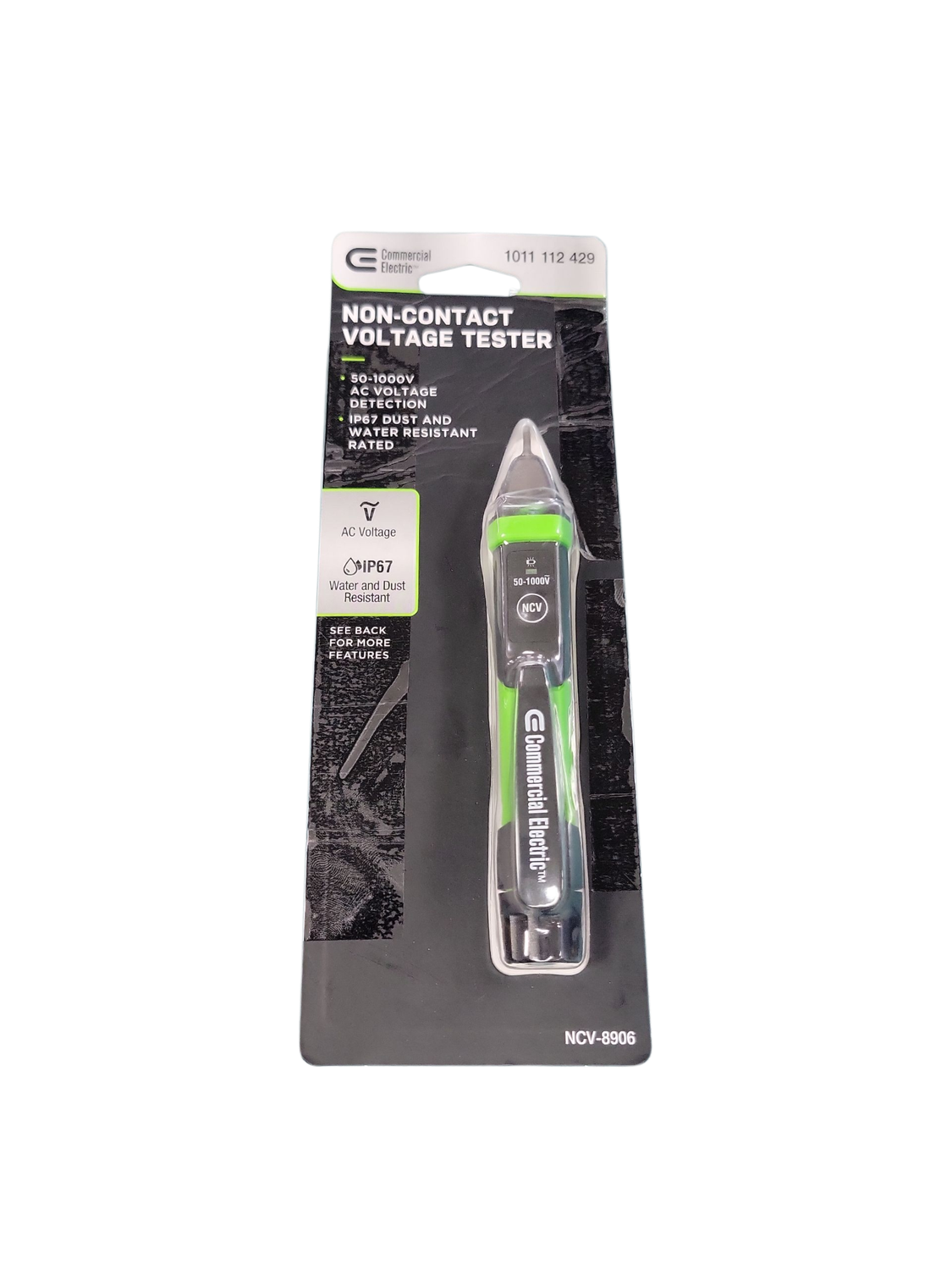 Commercial Electric 50-Volt to 1000-Volt AC Non-Contact Voltage Tester Pen NCV-8906   .