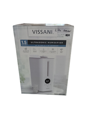 Vissani 1.5 Gal. Ultrasonic Humidifier 360° Turning Dual Nozzle Cool Mist for Medium Room in White VK-8526A