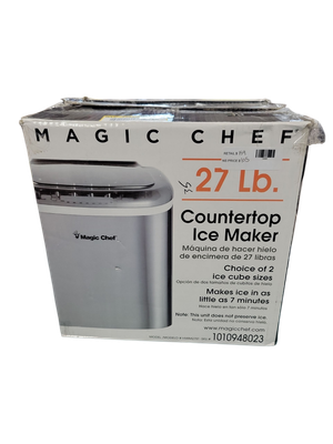 Magic Chef 27 lbs. Bullet Ice Countertop Ice Maker in Stainless Steel HMIM27ST    .