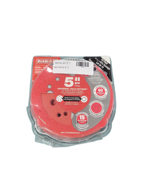 DIABLO 5 in. 60-Grit Hook and Lock ROS Sanding Discs DCD050060H15G