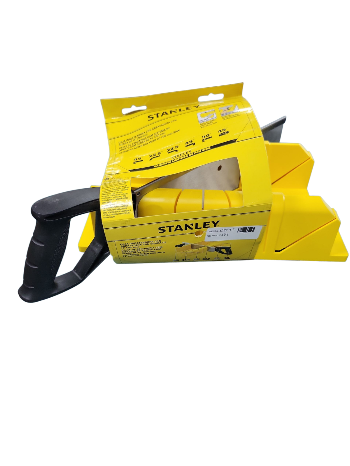 Stanley 14.5 in. Deluxe Clamping Miter Box with 14 in. Saw 20-600D   .