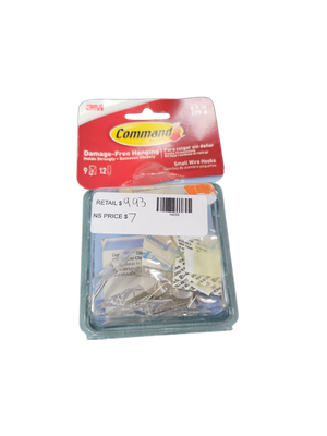 Command 1/2 lb. Small Clear Wire Hook Value Pack (9 Hooks, 12 Strips) 17067CLRVP
