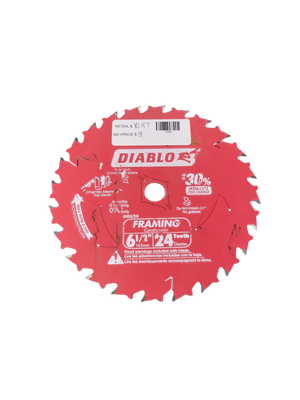 DIABLO 6-1/2in. x 24-Teeth Framing Circular Saw Blade for Wood D0624R