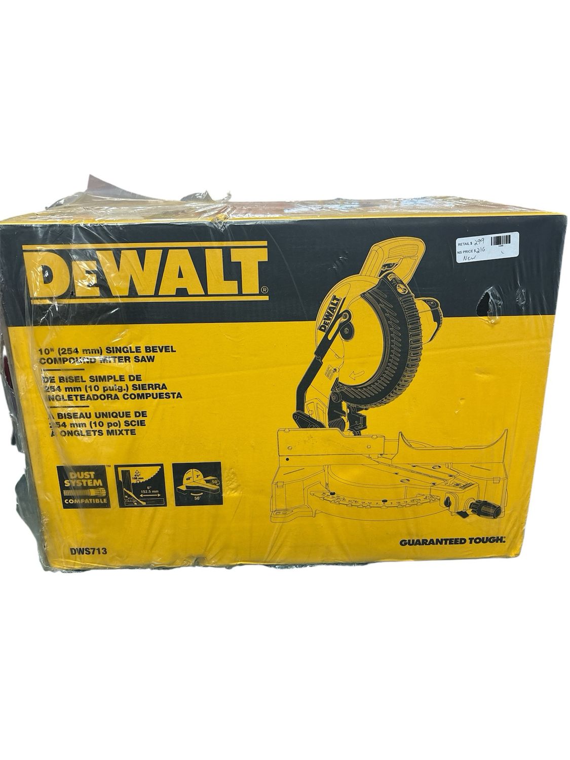 DEWALT 15 Amp Corded 10 in. Compound Single Bevel Miter Saw DWS713