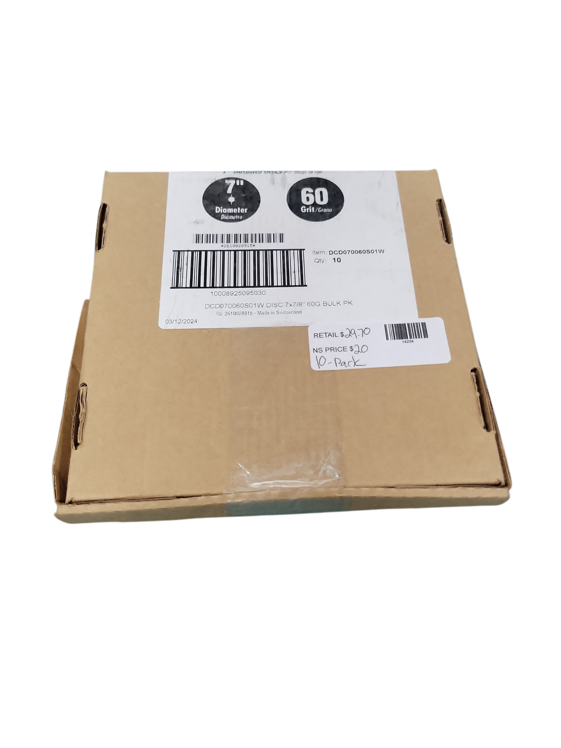 DIABLO 7 in. 60-Grit Edger Disc (10-Pack) DCD070060S01W010