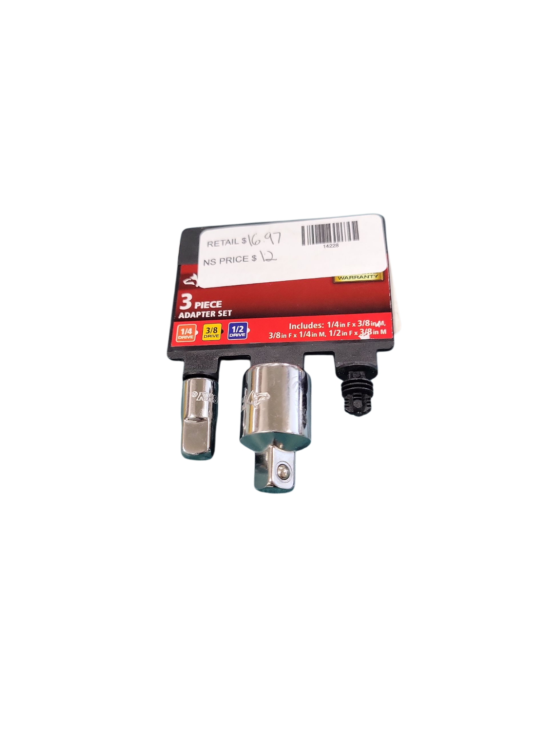 Husky 1/4 and 3/8 in. Drive Adapter Set (3-Piece) HADPTR3PC     .