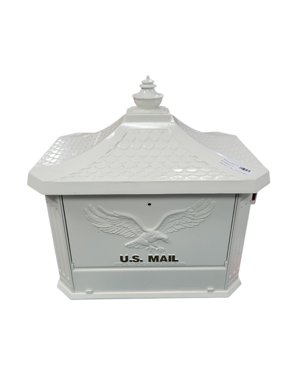 Architectural Mailboxes Hamilton Premium, White, Large, Locking, Aluminum, Post Mount Mailbox HM200WAM