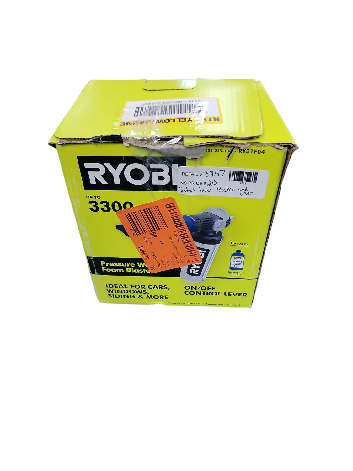 RYOBI Pressure Washer Foam Blaster RY31F04  .