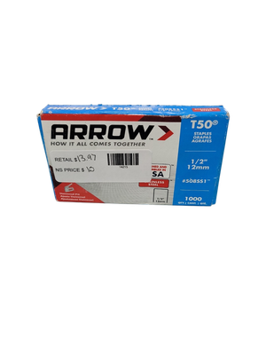 Arrow T50 1/2 in. Stainless-Steel Staples (1,000-Pack) 508SS1 .