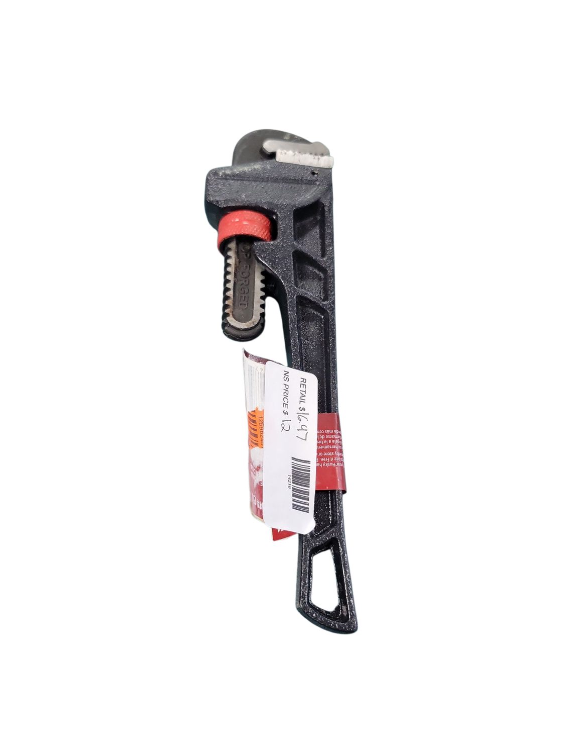 Husky 10 in. Heavy Duty Cast Iron Pipe Wrench with 1 in. Jaw Capacity WG-40-10 .