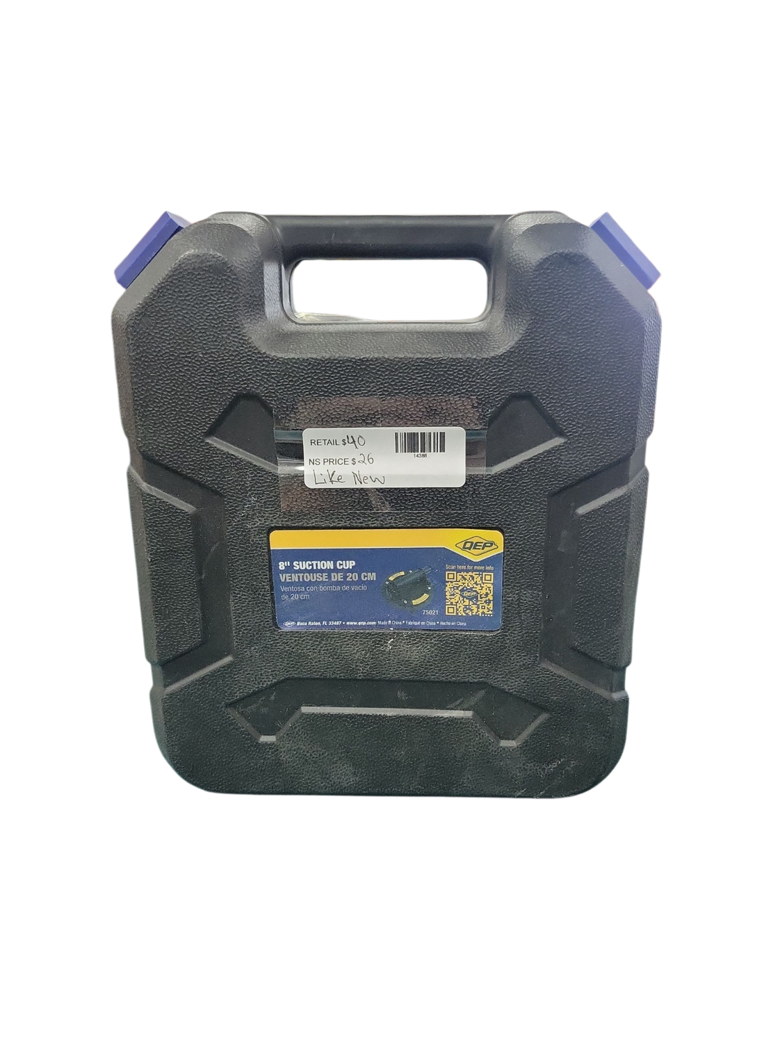 QEP 8 in. Vacuum Pump Suction Cup for Large Format Tile, with 242 lb. lifting capacity 75021