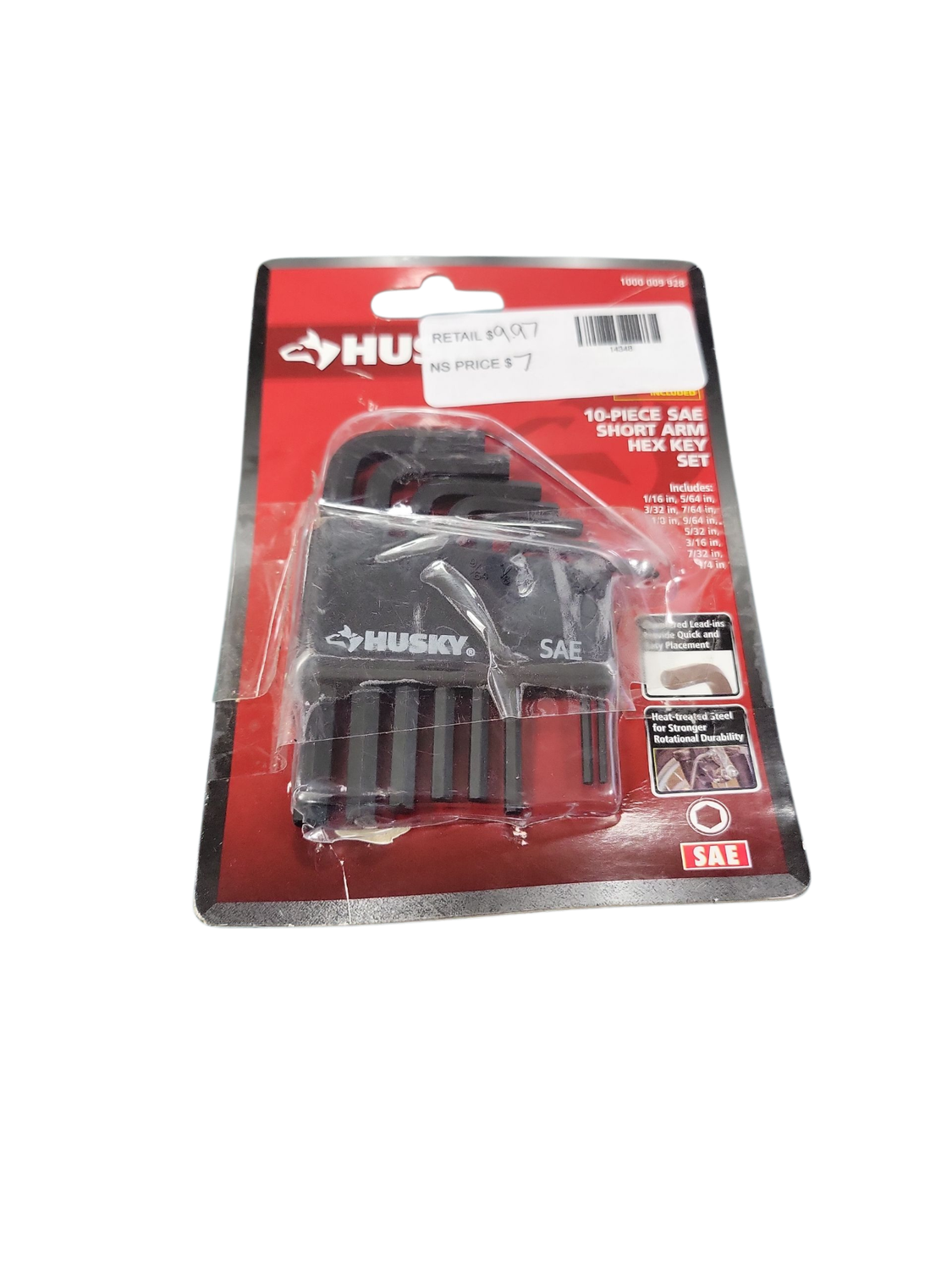 Husky SAE Short Arm Hex Key Set (10-Piece) HSAHKS10PCN-06    .