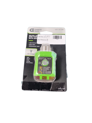 Commercial Electric 110/125-Volts Outlet Tester with GFCI OTG-103