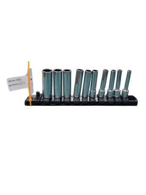 TEKTON 1/4 in. Drive 12-Point Socket Set with Rails (5/32 in.-9/16 in.) (22-Piece) SHD90213
